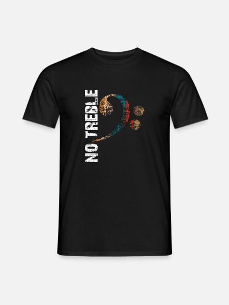 Basses, Pas d’aigus, Tonalités basses, Slapping Lignes de basse - T-shirt homme - noir