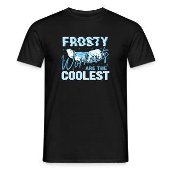 Les séances d’entraînement givrées à l’eau glacée sont le cadeau le plus cool - T-shirt homme - noir - Devant - AI Model Male 178 light (178cm)