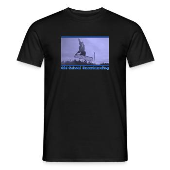 Snowboarden der alten Schule - Männer T-Shirt - Schwarz - Vorne - AI Model Male 178 light (178cm)