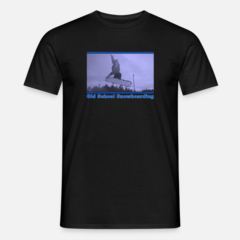 Snowboarden der alten Schule - Männer T-Shirt - Schwarz