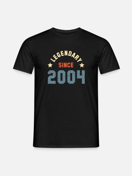 Vintage Legendary since 2004 Geburtstag Retro - Männer T-Shirt - Schwarz
