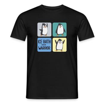 bain de glace cryothérapie bain de glace pingouin kneipp - T-shirt homme - noir - Devant - AI Model Male 178 light (178cm)