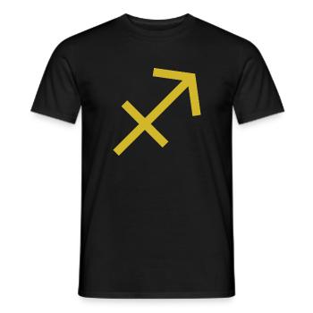 Sternzeichen Schütze, exklusives T-Shirt Design - Männer T-Shirt - Schwarz - Vorne - AI Model Male 178 light (178cm)