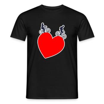 Cadeaux d'amour de vélo - T-shirt homme - noir - Devant - AI Model Male 178 light (178cm)