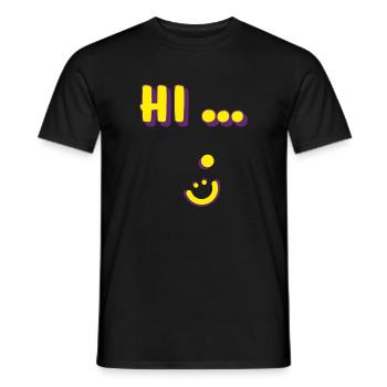 Bonjour, Bonjour, Bonjour, Bonjour, Jour, Bienvenue - T-shirt homme - noir - Devant - AI Model Male 178 light (178cm)