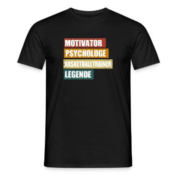 Lustiger Basketballtrainer Spruch - Männer T-Shirt - Schwarz - Vorne - AI Model Male 178 light (178cm)