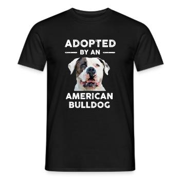 American Bulldog Tshirt | Adopted Men Women - Men's T-Shirt - black - Front - AI Model Male 178 light (178cm)