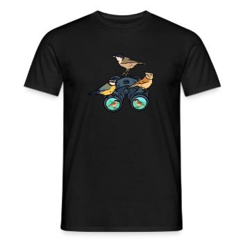 Vogelbeobachtung Vogelfreund Fernglas Ornithologe - Männer T-Shirt - Schwarz - Vorne - AI Model Male 178 light (178cm)