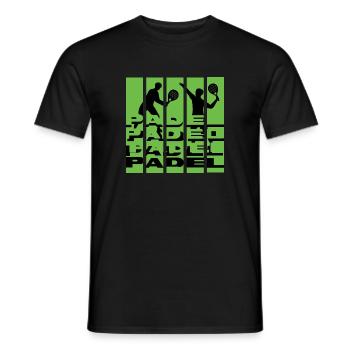 Padel tennis Padel Padel joueur de tennis « padel-merch » - T-shirt homme - noir - Devant - AI Model Male 178 light (178cm)