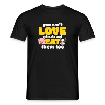 Tierrechte Tierschutz Vegan Vegetarier Tierfreund - Männer T-Shirt - Schwarz - Vorne - AI Model Male 178 light (178cm)