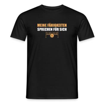 Volleyball Meine Fähigkeiten sprechen für sich - Männer T-Shirt - Schwarz - Vorne - AI Model Male 178 light (178cm)