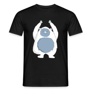 Yeti - Männer T-Shirt - Schwarz - Vorne - AI Model Male 178 light (178cm)