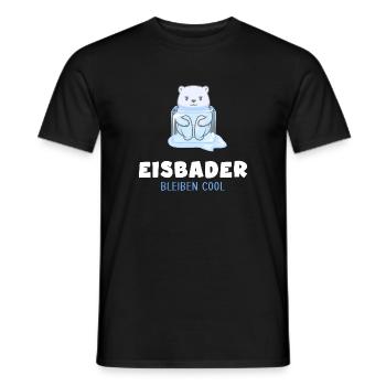 winterschwimmen eisbad winterbader kälteresistent - Männer T-Shirt - Schwarz - Vorne - AI Model Male 178 light (178cm)