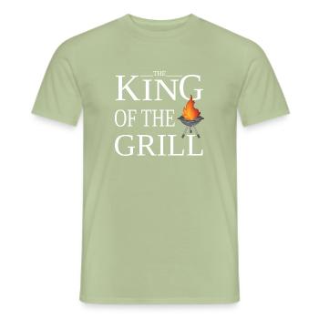 The King of the Grill - Der König des Grills - Men's T-Shirt - sage - Front - AI Model Male 178 light (178cm)