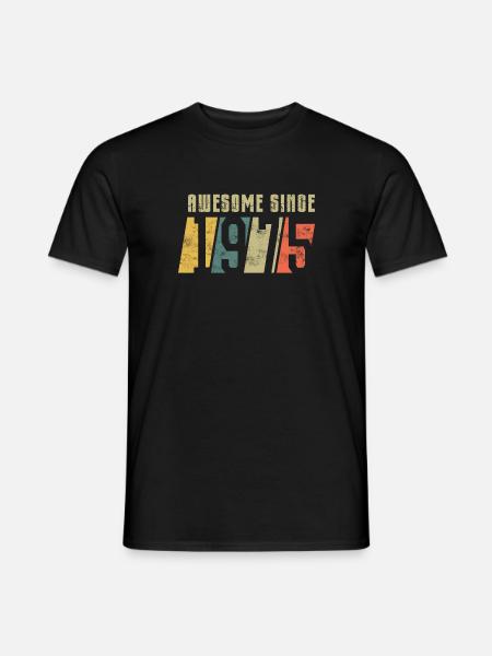 50. Geburtstag Jahrgang 1975 - Mænd T-shirt - sort