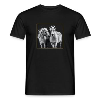 Horse - Horses - Pony - Men's T-Shirt - black - Front - AI Model Male 178 light (178cm)