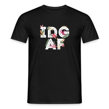 IDGAF Tropical - Männer T-Shirt - Schwarz - Vorne - AI Model Male 178 light (178cm)