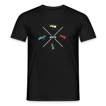 Fourmi ma colonie de fourmis « rétro-ant » - T-shirt homme - noir - Devant - AI Model Male 178 light (178cm)