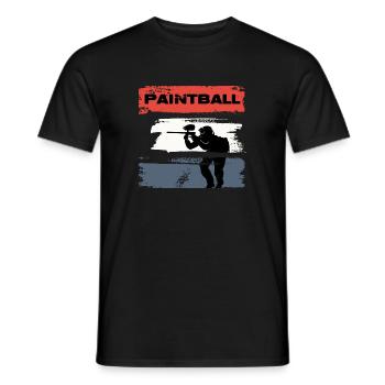 paintball gotcha paintballspieler "retro-paint" - Männer T-Shirt - Schwarz - Vorne - AI Model Male 178 light (178cm)