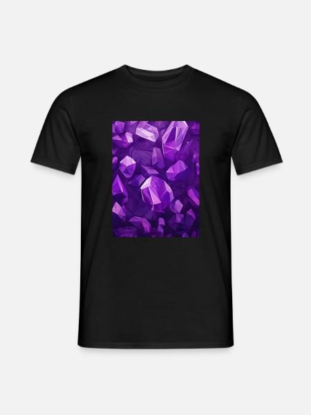 Amethyst Stone Pattern - Men's T-Shirt - black