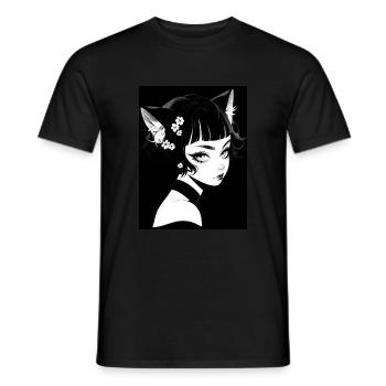 Anime, Mädchen, Geschenk, otaku, manga, horror - Männer T-Shirt - Schwarz - Vorne - AI Model Male 178 light (178cm)
