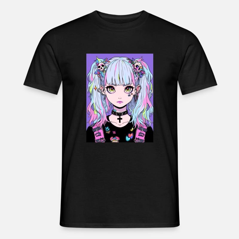 Anime, Mädchen, Geschenk - Männer T-Shirt - Schwarz