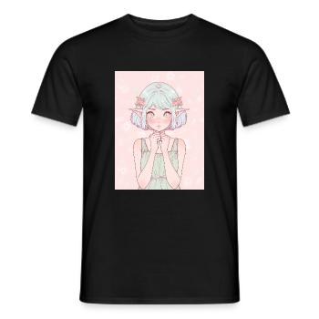 Anime, Mädchen, Geschenk - Männer T-Shirt - Schwarz - Vorne - AI Model Male 178 light (178cm)