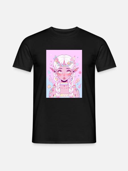 Anime Mädchen Geschenk - Männer T-Shirt - Schwarz