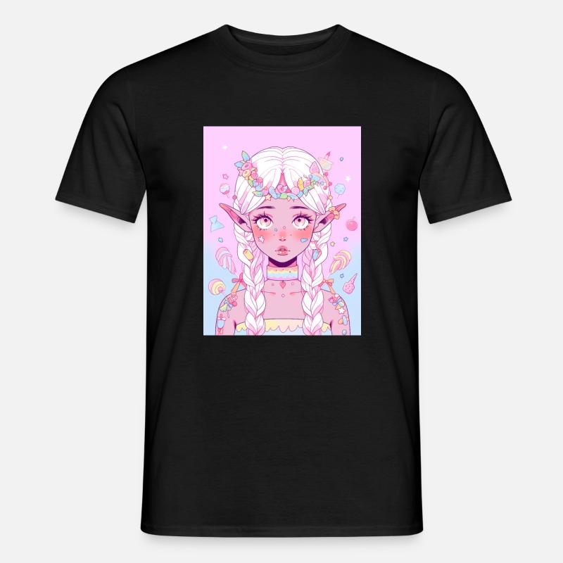 Anime Mädchen Geschenk - Männer T-Shirt - Schwarz