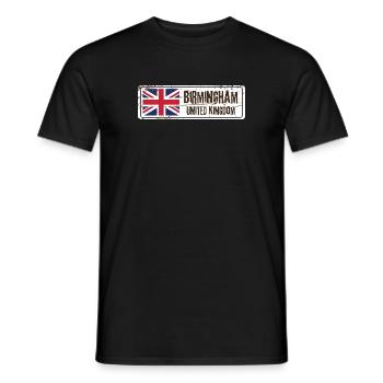 Birmingham Flagge des Vereinigten Königreichs - Männer T-Shirt - Schwarz - Vorne - AI Model Male 178 light (178cm)