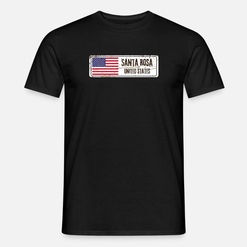 Santa Rosa Flagge - Männer T-Shirt - Schwarz