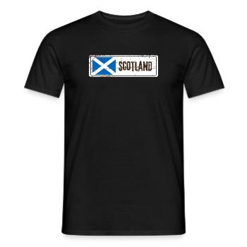 Drapeau de l’Écosse - T-shirt homme - noir - Devant - AI Model Male 178 light (178cm)