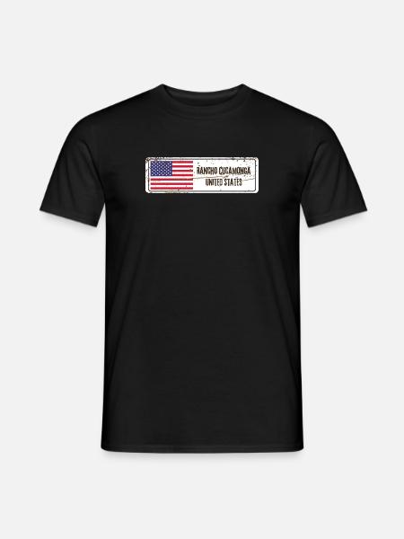 Rancho Cucamonga Flag - Men's T-Shirt - black