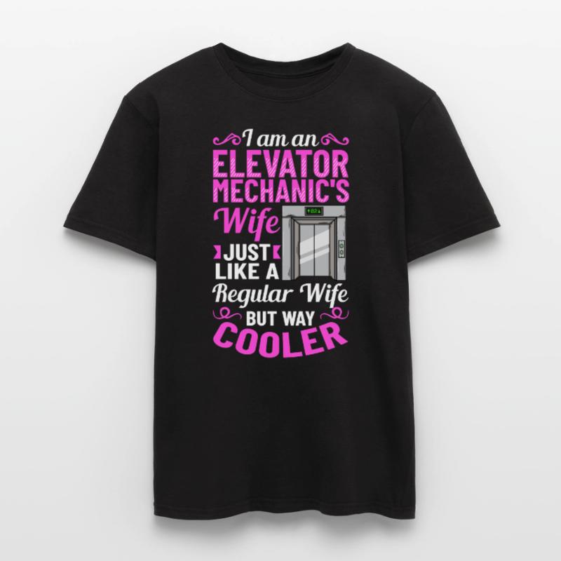Elevator Elevator System Technician Woman Elevator Elevator Men’s T-shirt