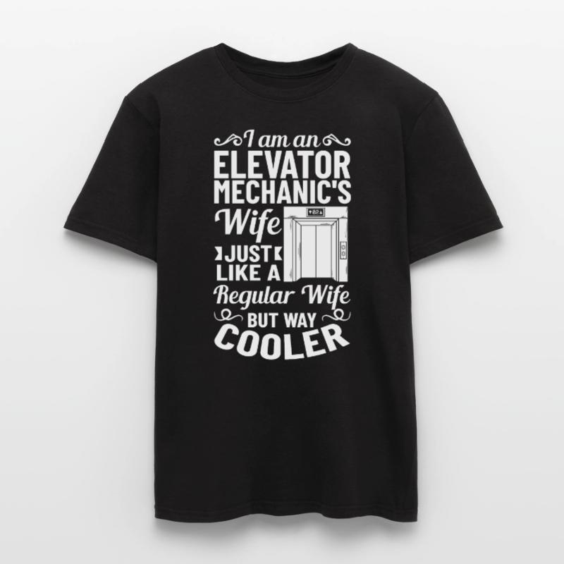 Elevator Elevator System Technician Woman Elevator Elevator Men’s T-shirt