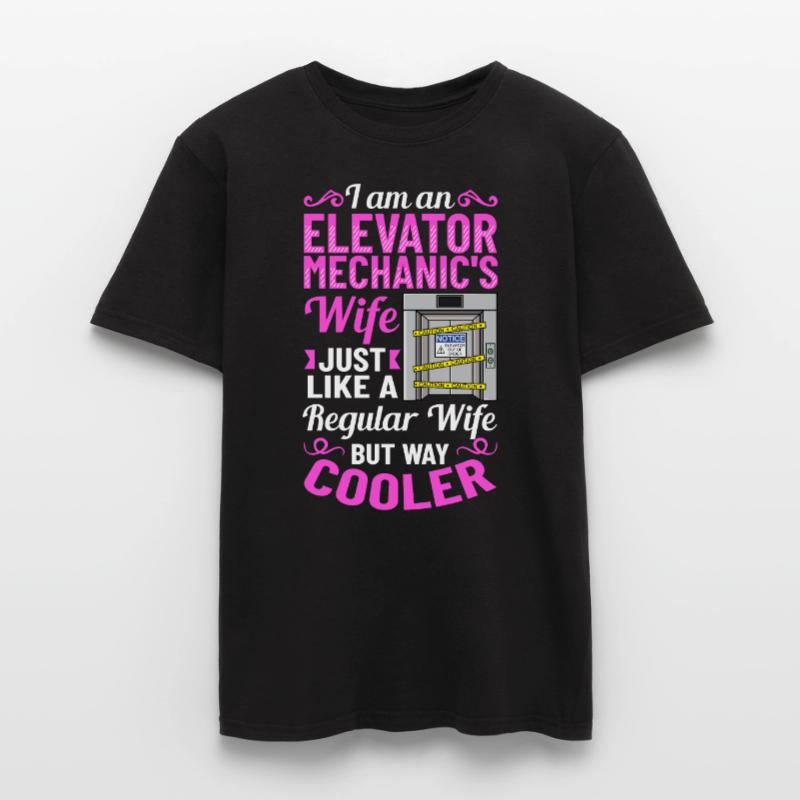 Elevator Elevator System Technician Woman Elevator Elevator Men’s T-shirt