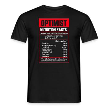Optimist design - Men's T-Shirt - black - Front - AI Model Male 178 light (178cm)