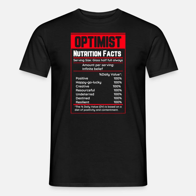Optimistisches Design - Männer T-Shirt - Schwarz