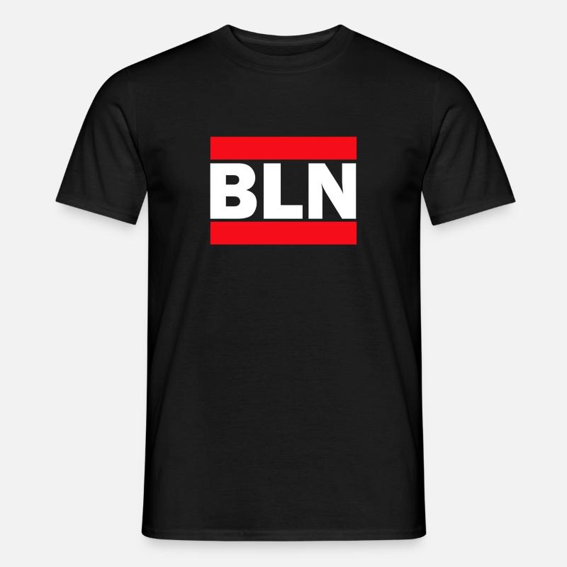 RUN BLN Berlin - Männer T-Shirt - Schwarz