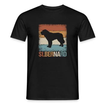 Saint Bernard St Bernard chien de race suisse - T-shirt homme - noir - Devant - AI Model Male 178 light (178cm)