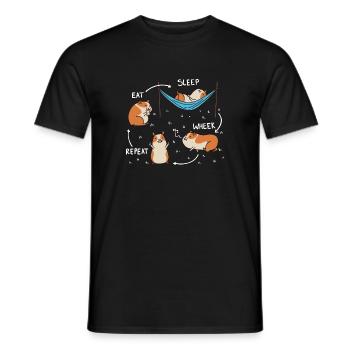 Guinea pig - Men's T-Shirt - black - Front - AI Model Male 178 light (178cm)