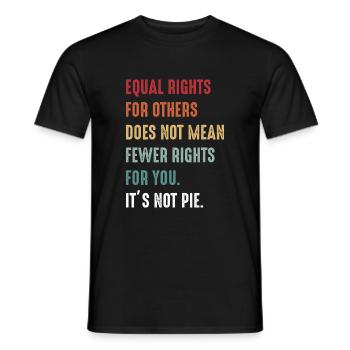 L’égalité des droits pour les autres ne signifie pas moins - T-shirt homme - noir - Devant - AI Model Male 178 light (178cm)