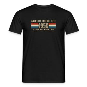 65er 1958 Jahrgang Mann 65 Geburtstag Geschenk - Männer T-Shirt - Schwarz - Vorne - AI Model Male 178 light (178cm)
