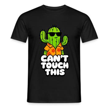 Cool Cactus Can't Touch This - Men's T-Shirt - black - Front - AI Model Male 178 light (178cm)