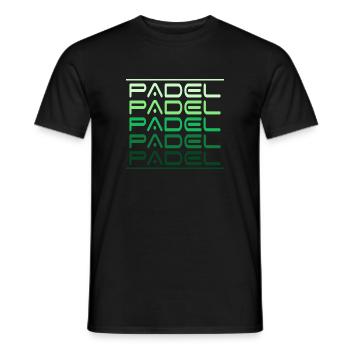Padel Padeltennis Padeltennis-Sport Paddle - Männer T-Shirt - Schwarz - Vorne - AI Model Male 178 light (178cm)