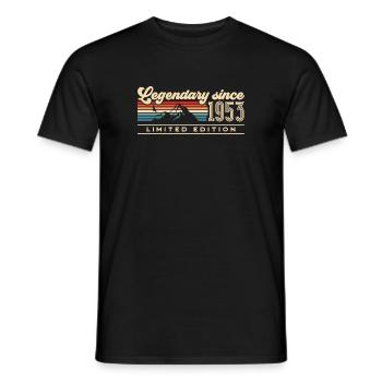70er Geburtstag Jahrgang 1953 geboren - Männer T-Shirt - Schwarz - Vorne - AI Model Male 178 light (178cm)