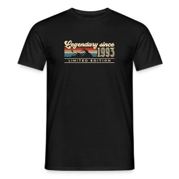 30er Geburtstag Jahrgang 1993 geboren - Männer T-Shirt - Schwarz - Vorne - AI Model Male 178 light (178cm)