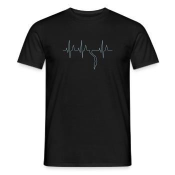 Apnoetauchen Freitaucher Herzschlag - Männer T-Shirt - Schwarz - Vorne - AI Model Male 178 light (178cm)