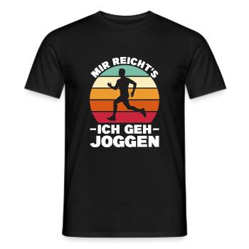 Jogging Sport Sprinten Joggen Geschenk - Männer T-Shirt - Schwarz - Vorne - AI Model Male 178 light (178cm)