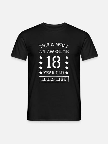 18 cumpleaños - Camiseta hombre - negro